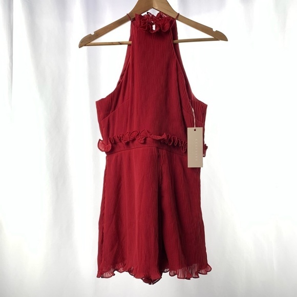 NWT Keepsake the Label Skylines Playsuit in Scarlet Red Size Medium - Picture 1 of 9
